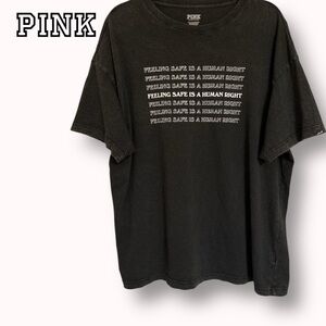 Pink Victoria's Secret One Size acid wash tee